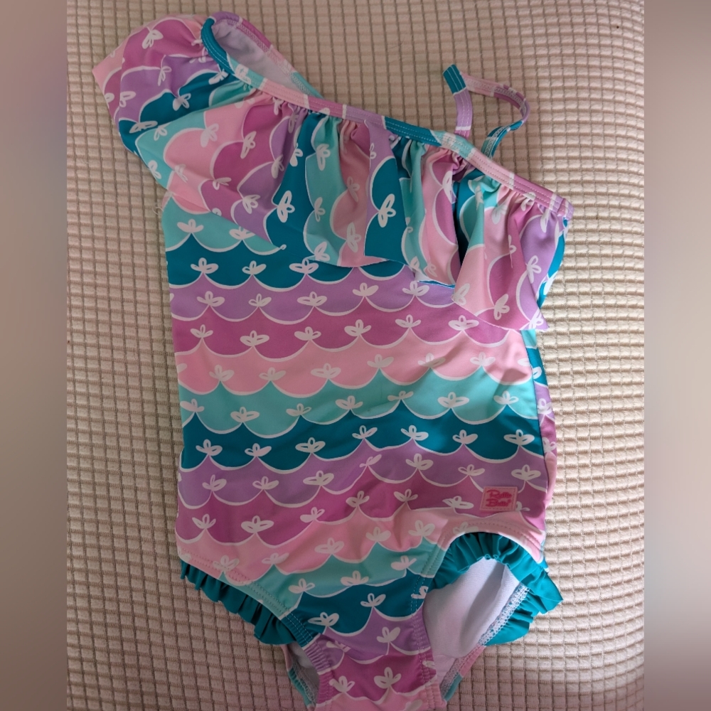 Ruffle Butts 4t Mermaid Print One Piece